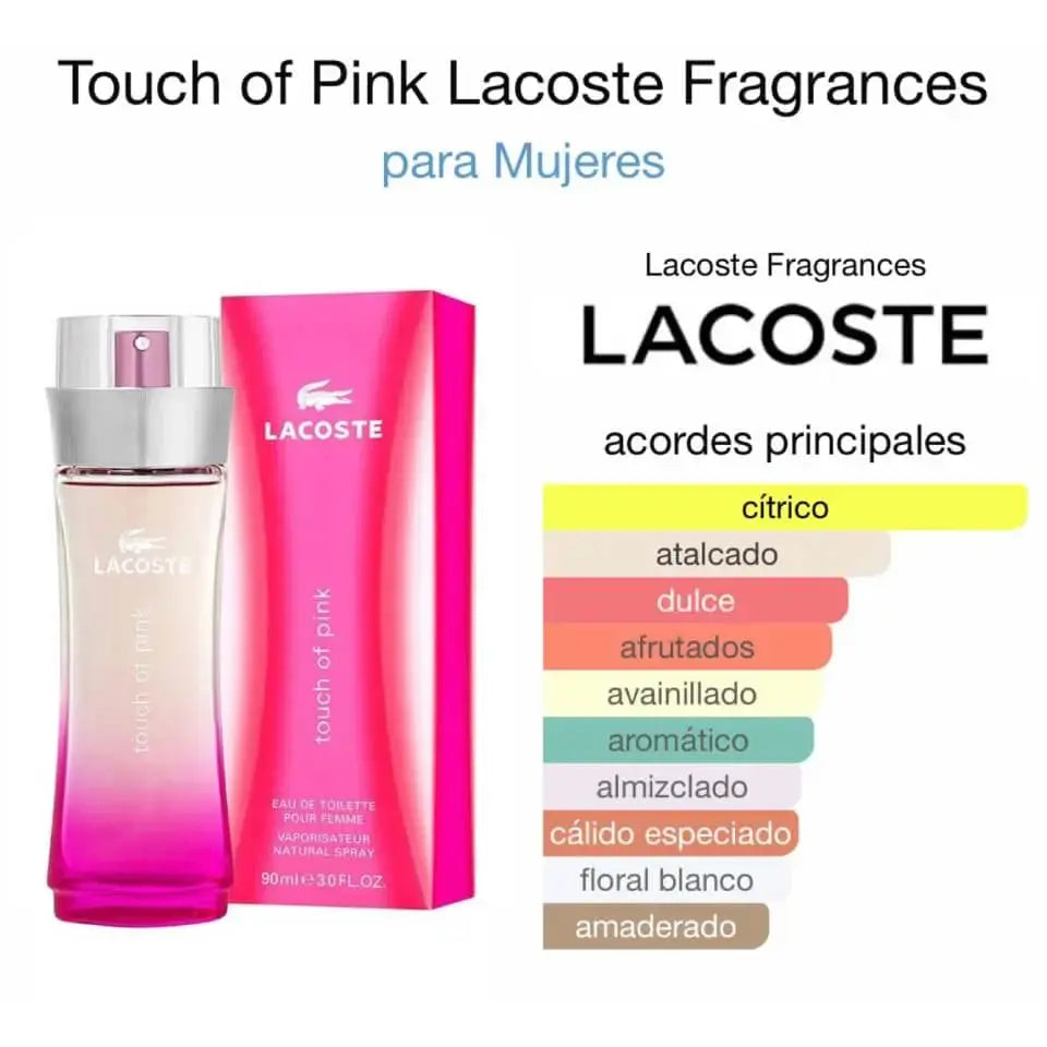 Lacoste Touch of Pink EDT para mujer 90 ml - Aromática CR