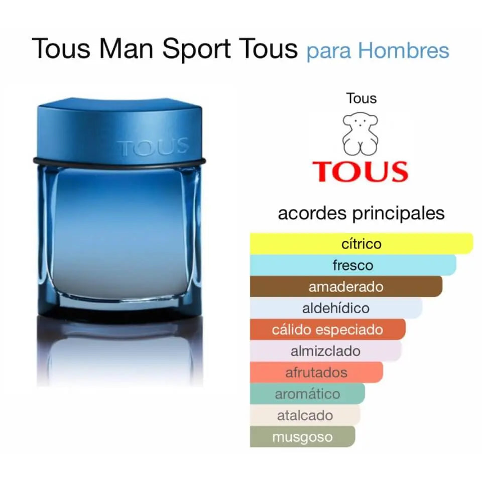 Tous Man Sport EDT para hombre 100 ml - Aromática CR