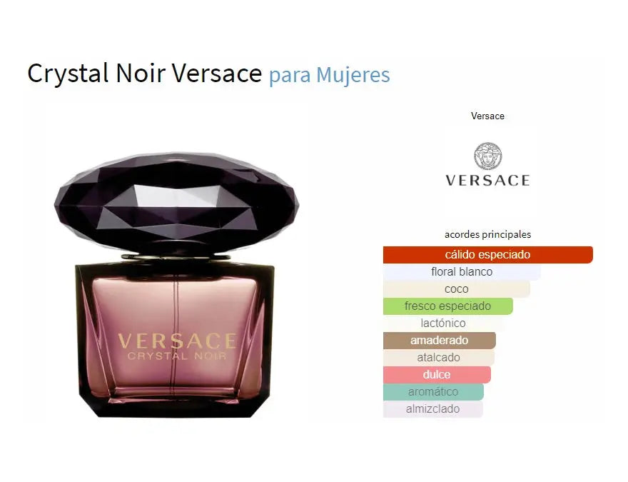 Versace Crystal Noir EDP para mujer 90 ml - Aromática CR