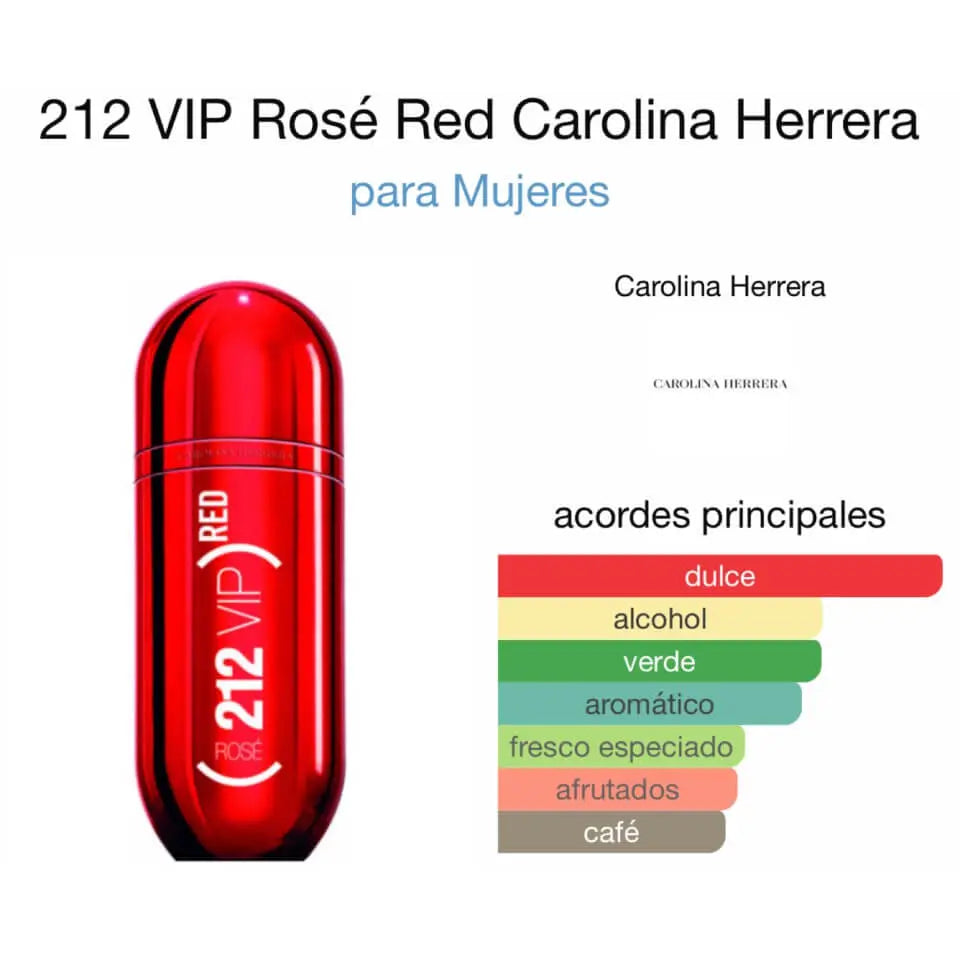 212 VIP Rosé Red EDP para mujer 80 ml - Aromática CR