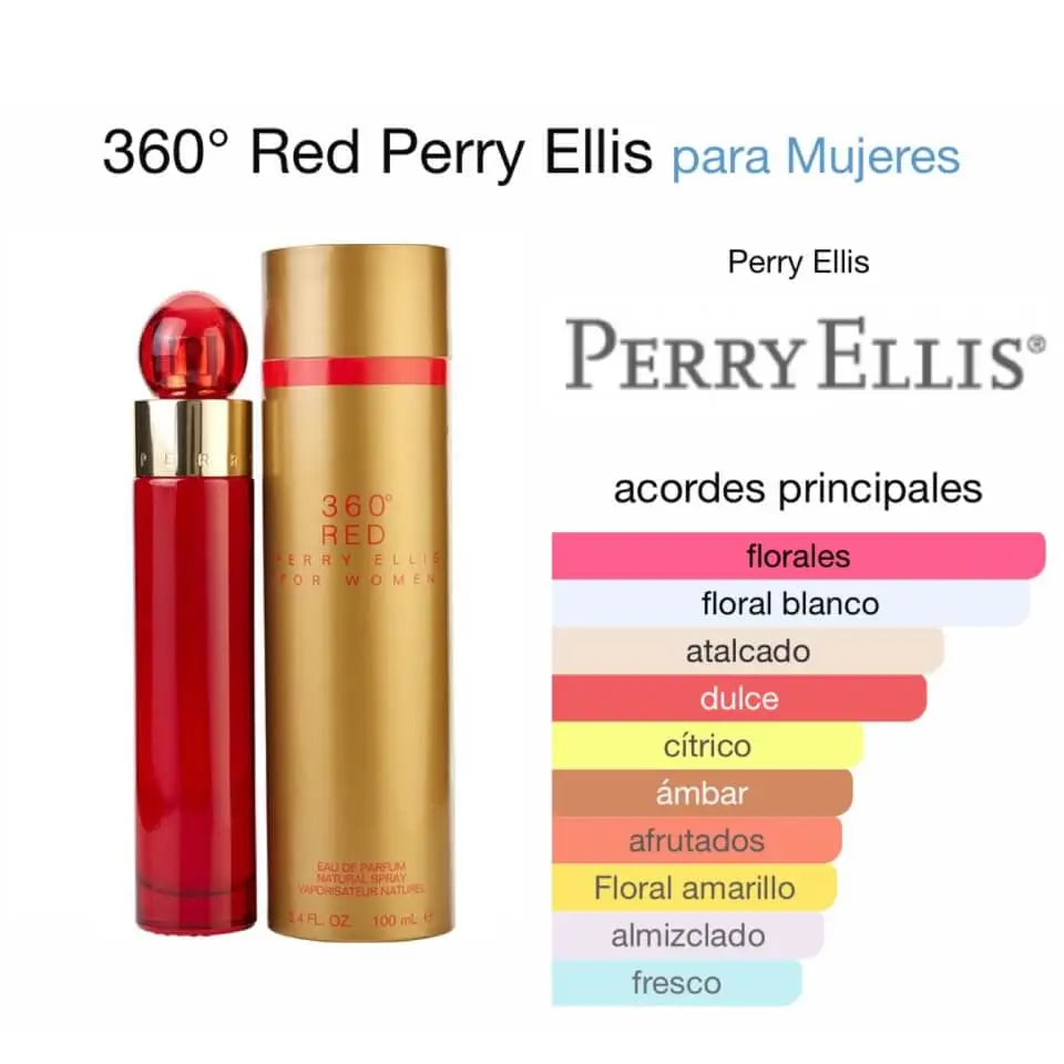 360° Red Perry Ellis EDP para mujer 100 ml - Aromática CR