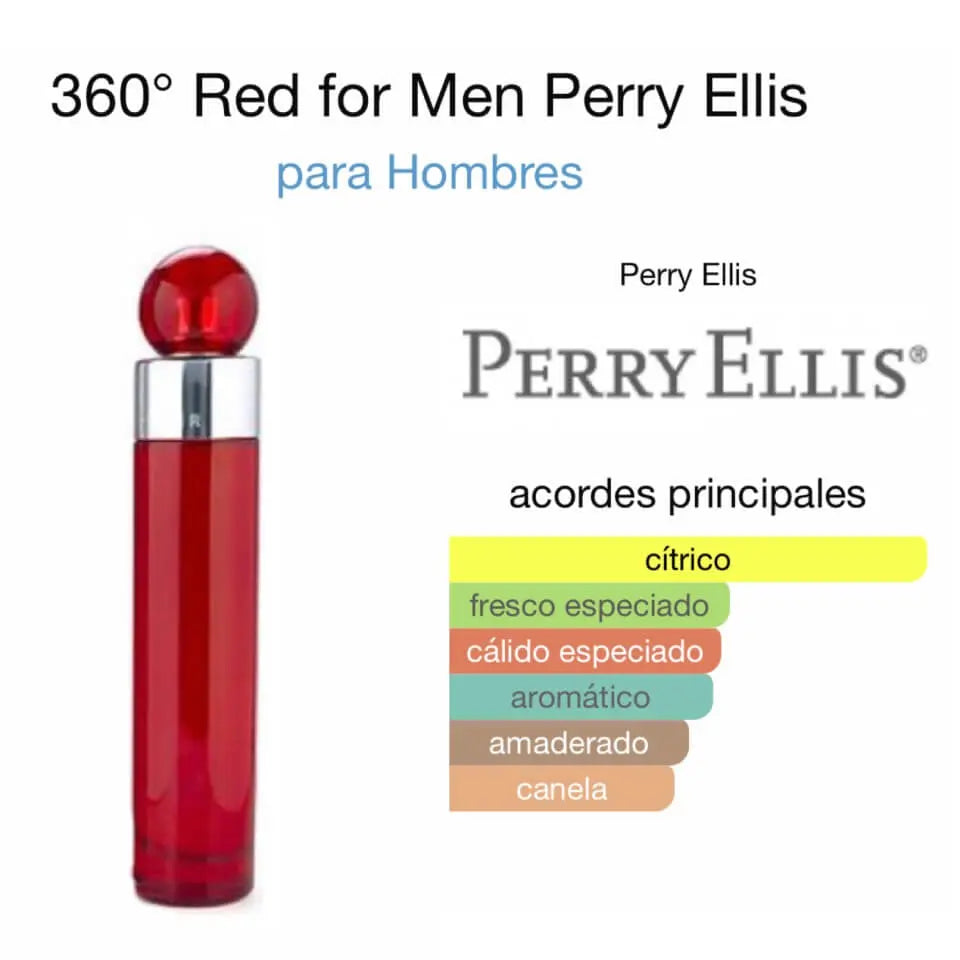 360° Red for Men Perry Ellis EDT para hombre - Aromática CR