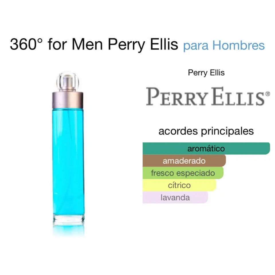 360° for Men Perry Ellis EDT para hombre - Aromática CR