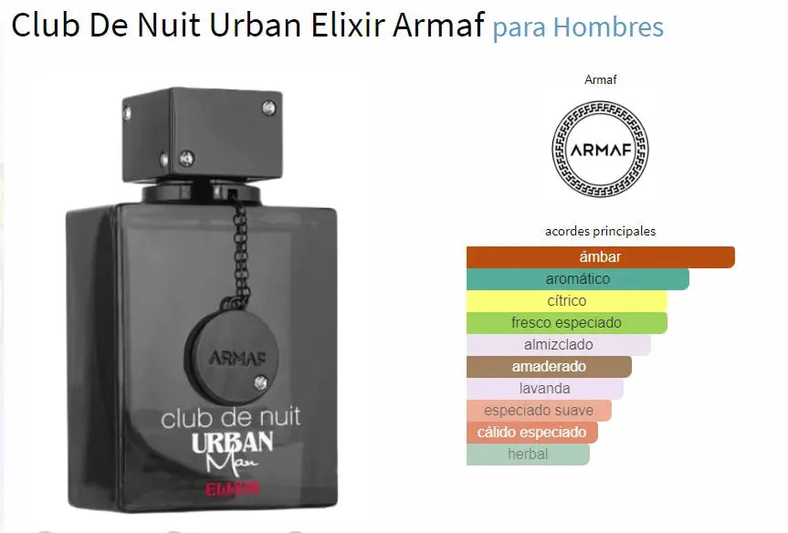 ARMAF Club de Nuit Urban Elixir hombre EDP 105 ml - Aromática CR