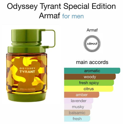 ARMAF Odyssey Tyrant EDP para hombre 100 ml - Aromática CR