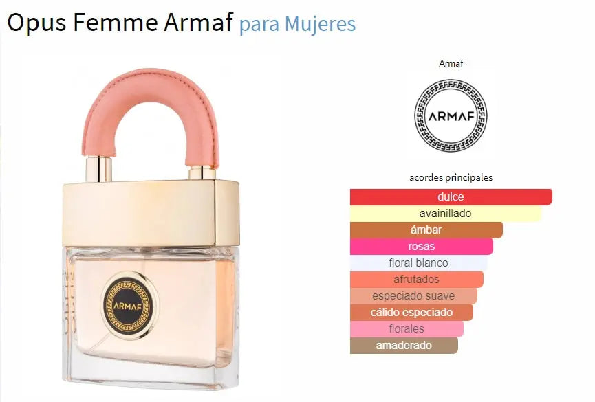 ARMAF Opus Femme EDP para mujer 100 ml - Aromática CR