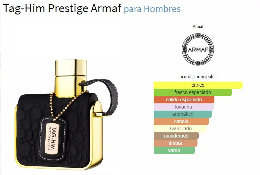 ARMAF Tag-Him Prestige hombre EDT 100 ml - Aromática CR