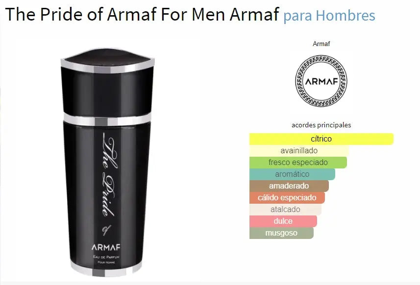 ARMAF The Pride of Armaf pour Homme hombre EDP 100 ml - Aromática CR