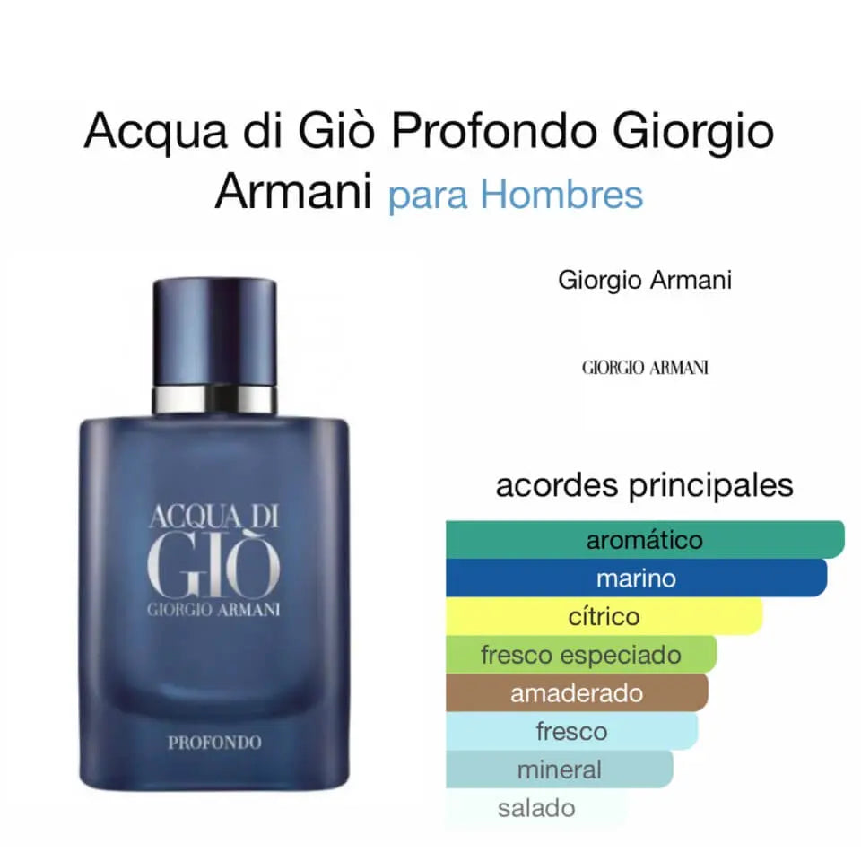 Acqua di Gio Profondo EDP para hombre 125 ml - Aromática CR