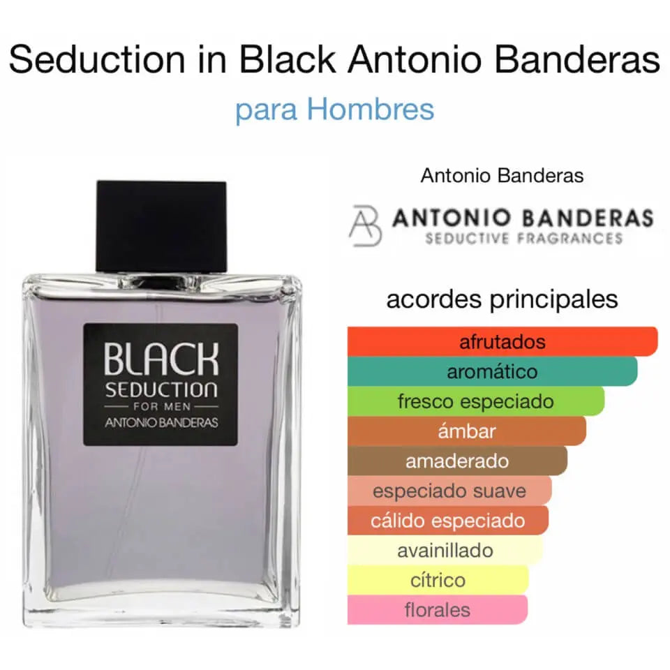 Antonio Banderas Black Seduction EDT para hombre - Aromática CR