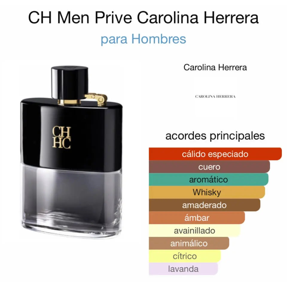 CH Men Prive EDT para hombre 100 ml - Aromática CR