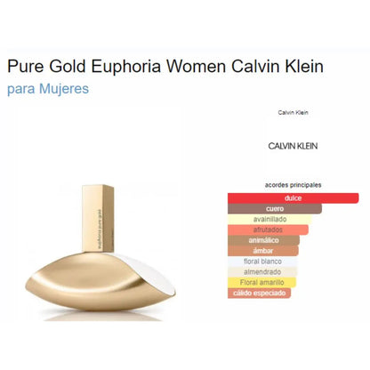 Calvin Klein Euphoria Pure Gold EDP para mujer 100 ml - Aromática CR