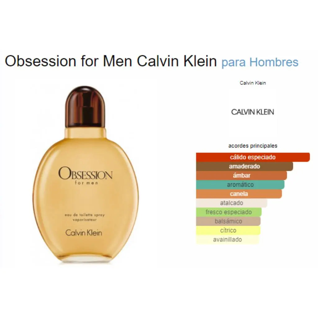 Calvin Klein Obsession for Men EDT para hombre 125 ml - Aromática CR