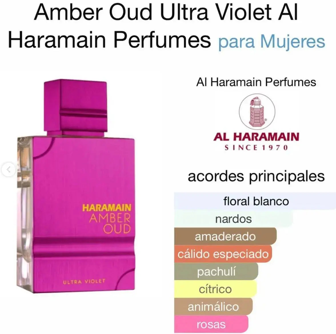 Amber Oud Ultra Violet EDP para mujer 60 ml - Aromática CR