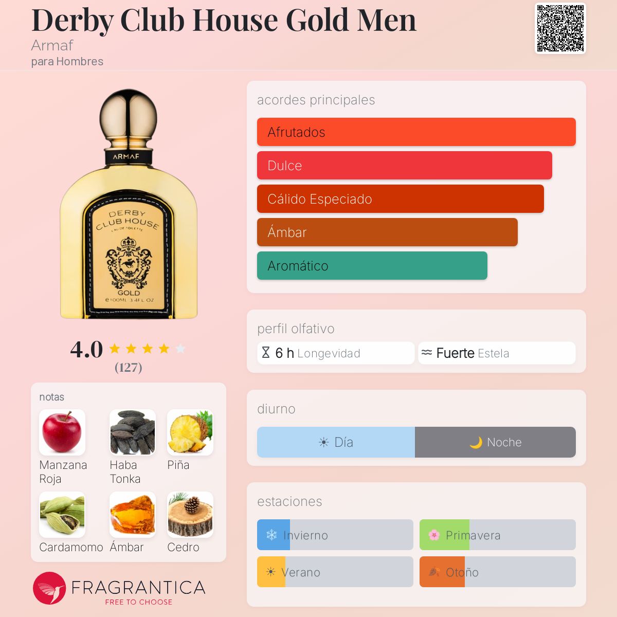 Derby Club House Gold Men - Aromática CR