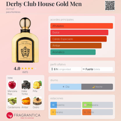 Derby Club House Gold Men - Aromática CR