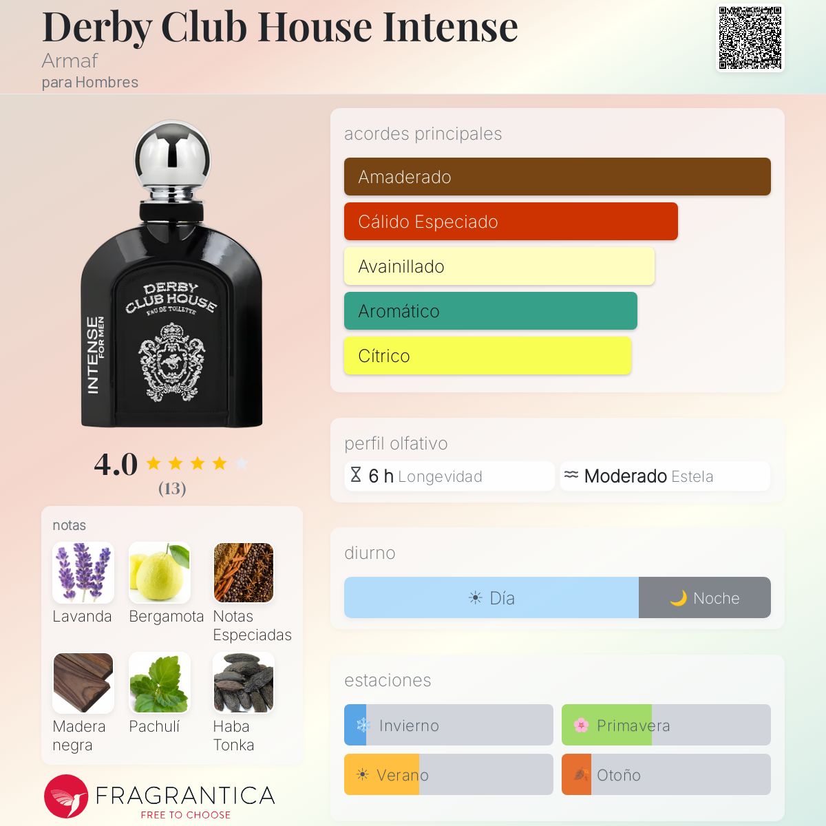 Derby Club House Intense - Aromática CR