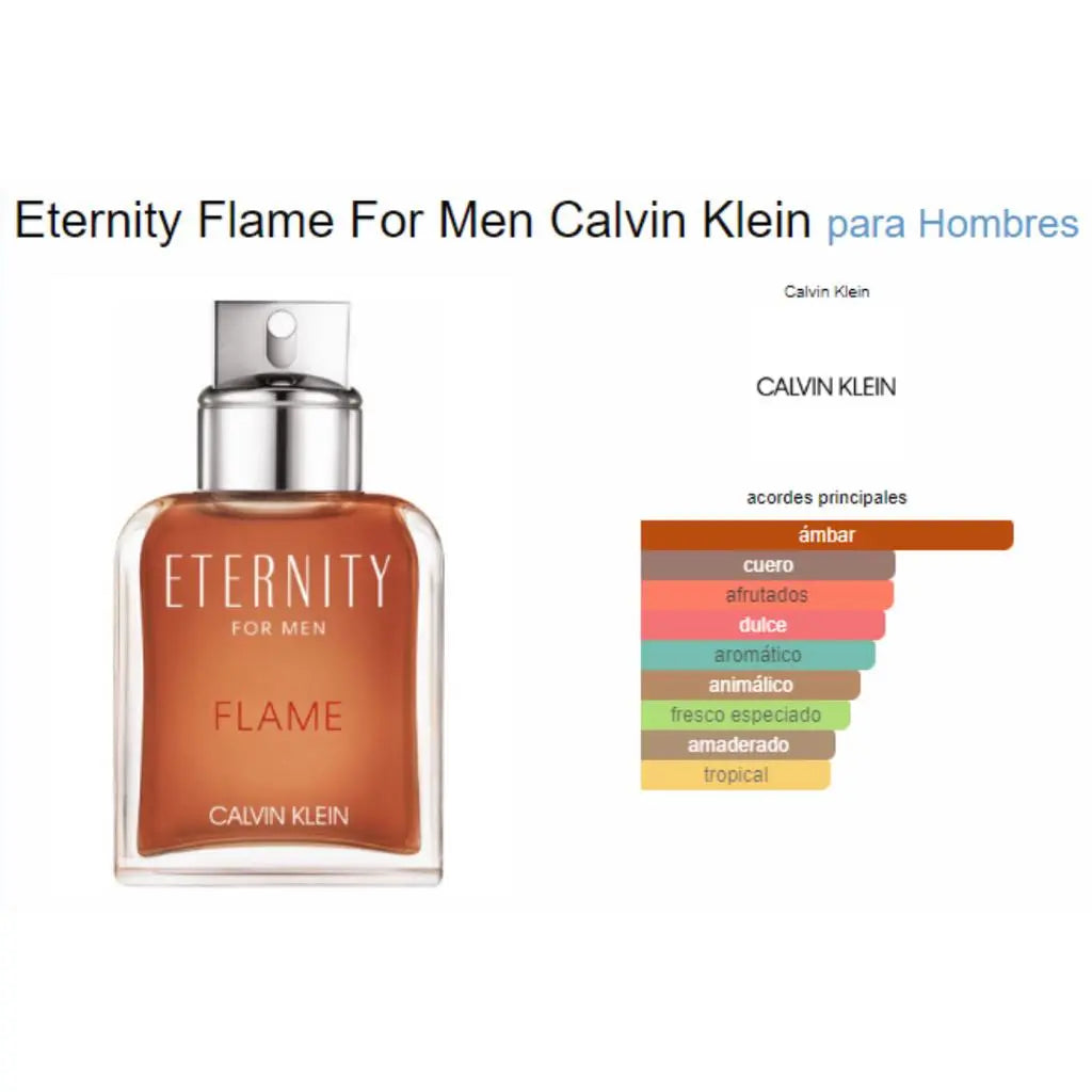 Eternity for Men Flame EDT para hombre 100 ml - Aromática CR