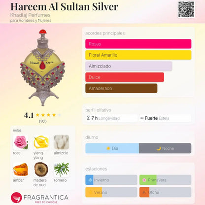 Hareem Al Sultan Silver Aceite - Aromática CR