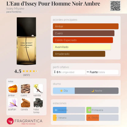 L'Eau d'Issey Pour Homme Noir Ambre - Aromática CR