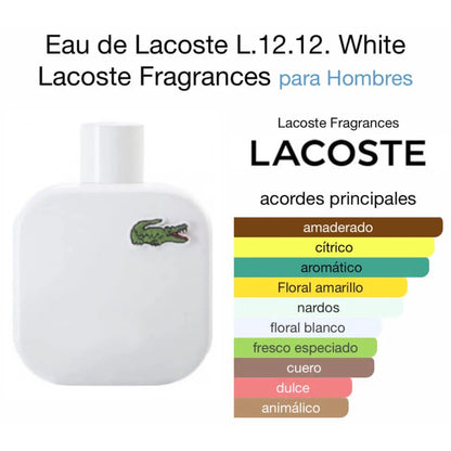 Lacoste L.12.12 Blanco EDT para hombre - Aromática CR