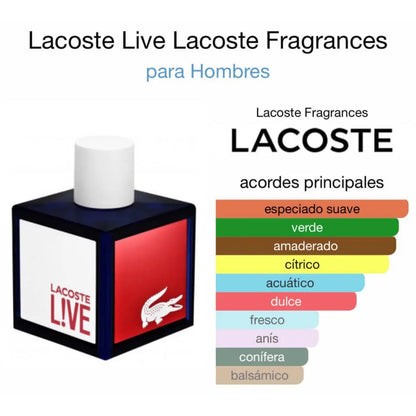 Lacoste Live Pour Homme EDT para hombre 100 ml - Aromática CR