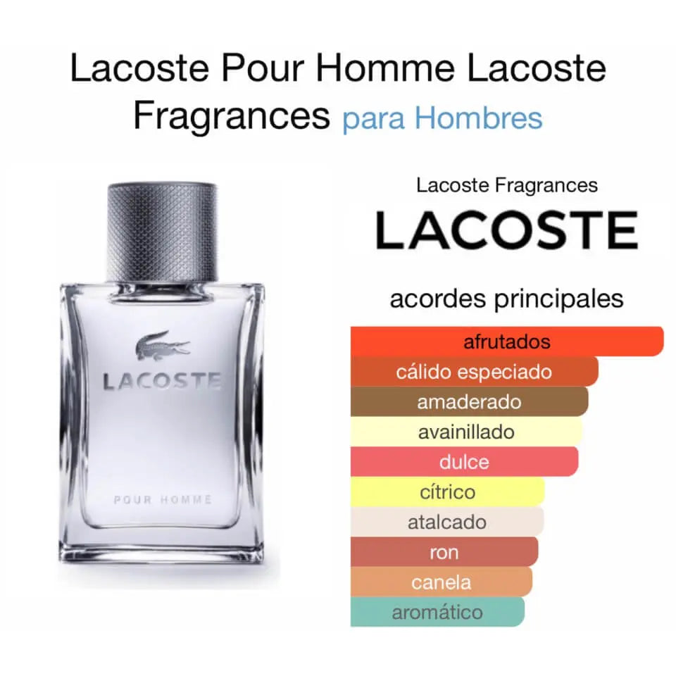 Lacoste Pour Homme Gris EDT para hombre 100 ml - Aromática CR