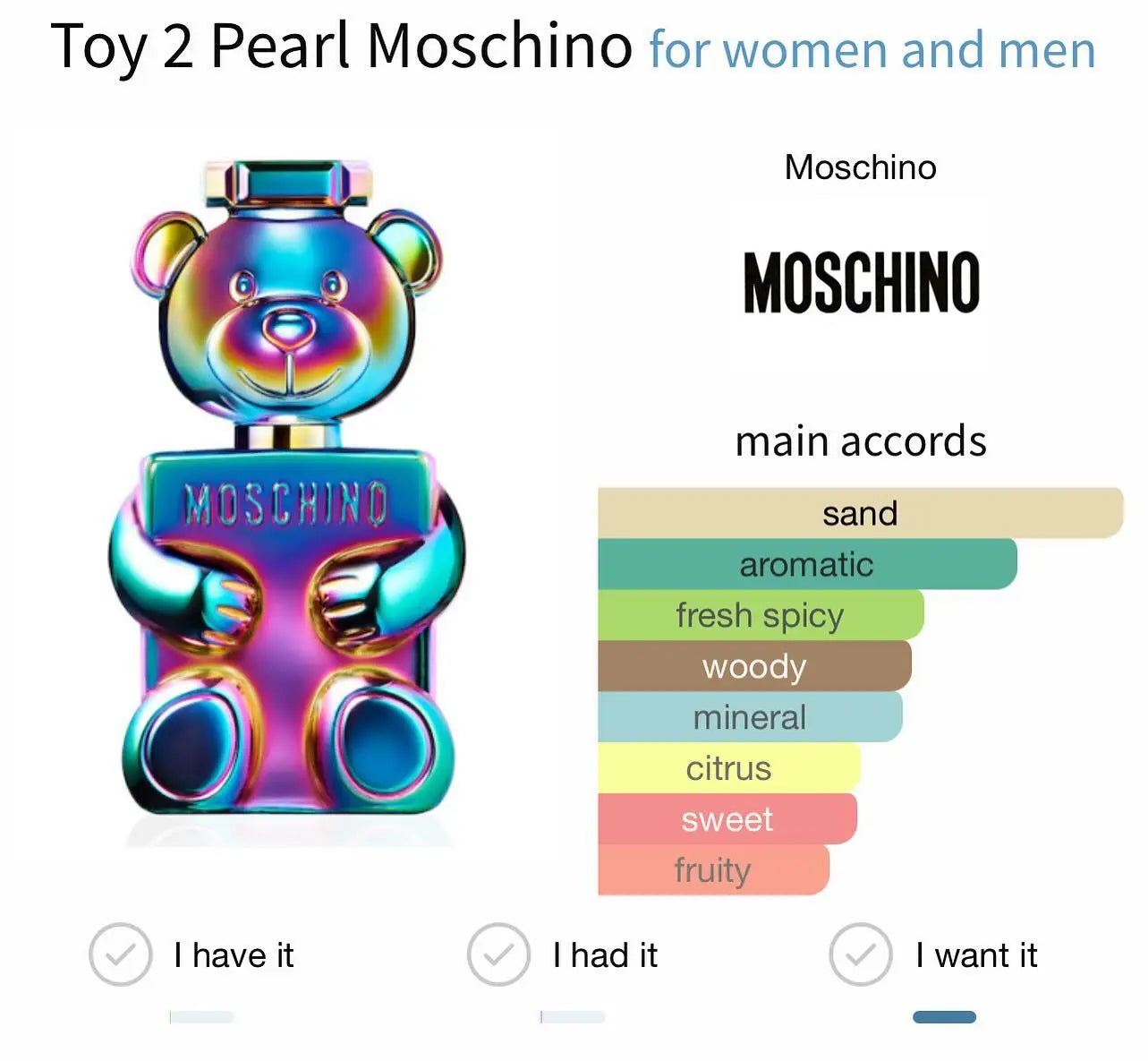 Moschino Toy 2 Pearl EDP para mujer 100 ml - Aromática CR