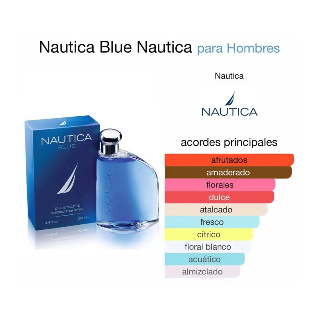 Nautica Blue EDT para hombre 100 ml - Aromática CR