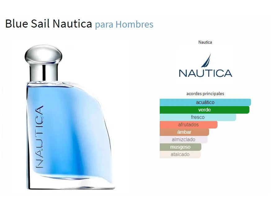 Nautica Blue Sail EDT para hombre 100 ml - Aromática CR