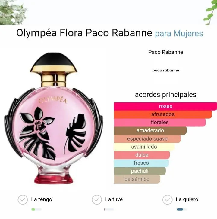 Olympéa Flora EDP para mujer 80 ml - Aromática CR