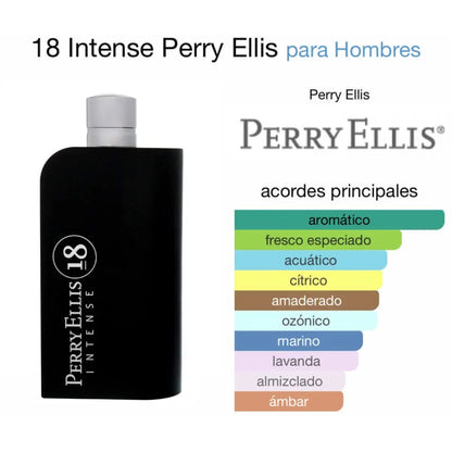 Perry Ellis 18 Intense EDT para hombre 100 ml - Aromática CR