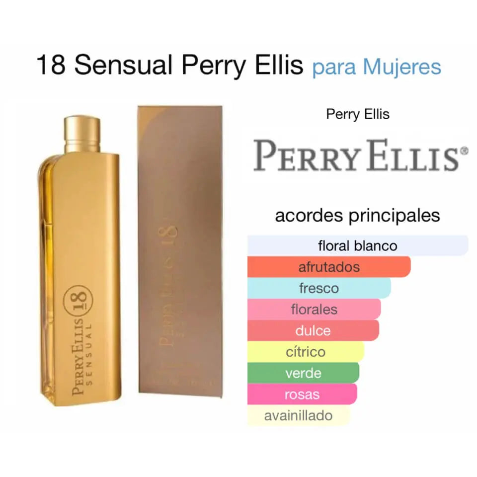 Perry Ellis 18 Sensual EDP para mujer 100 ml - Aromática CR