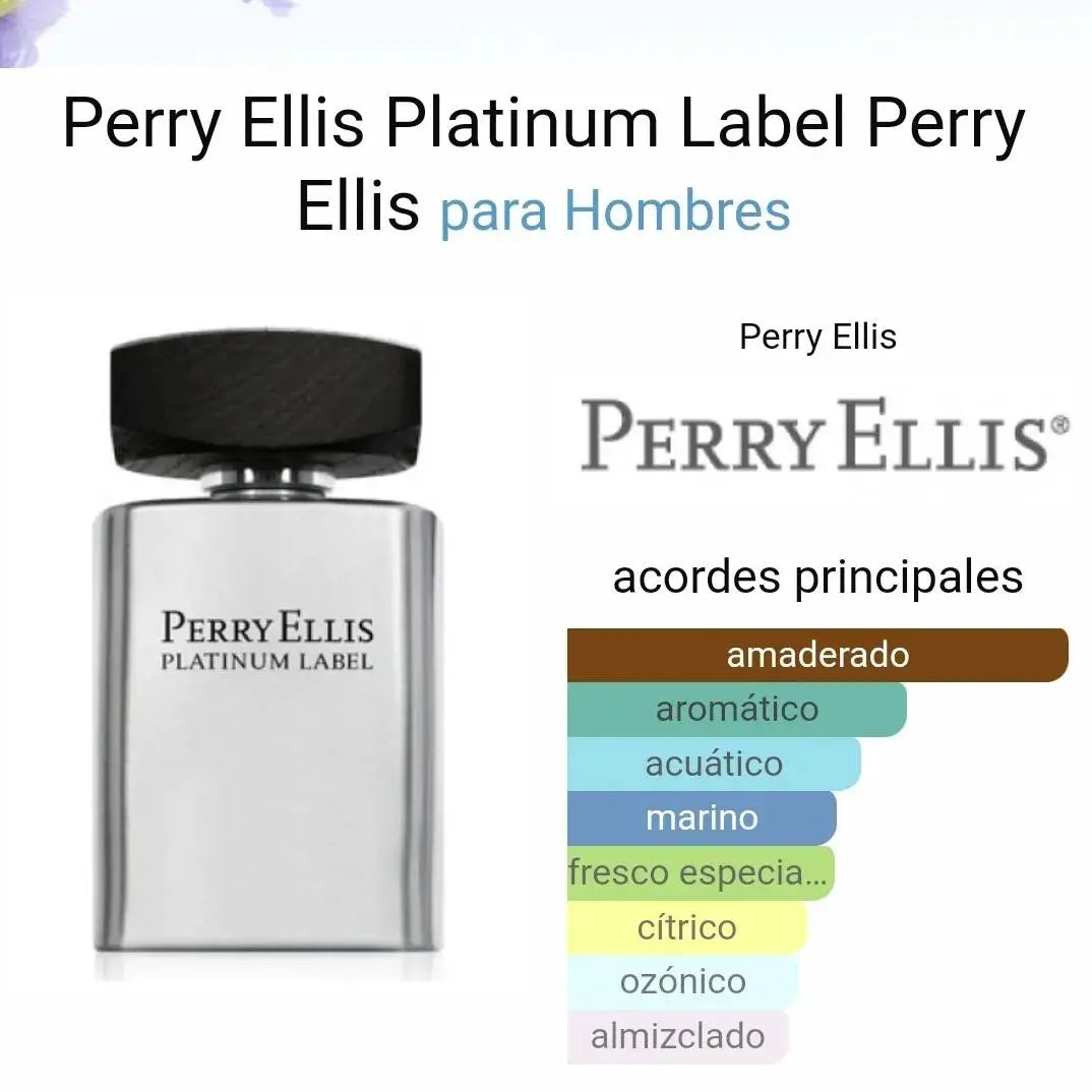 Perry Ellis Platinum Label EDT para hombre 100 ml - Aromática CR