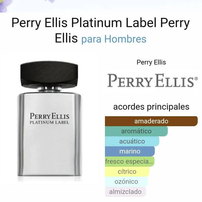 Perry Ellis Platinum Label EDT para hombre 100 ml - Aromática CR