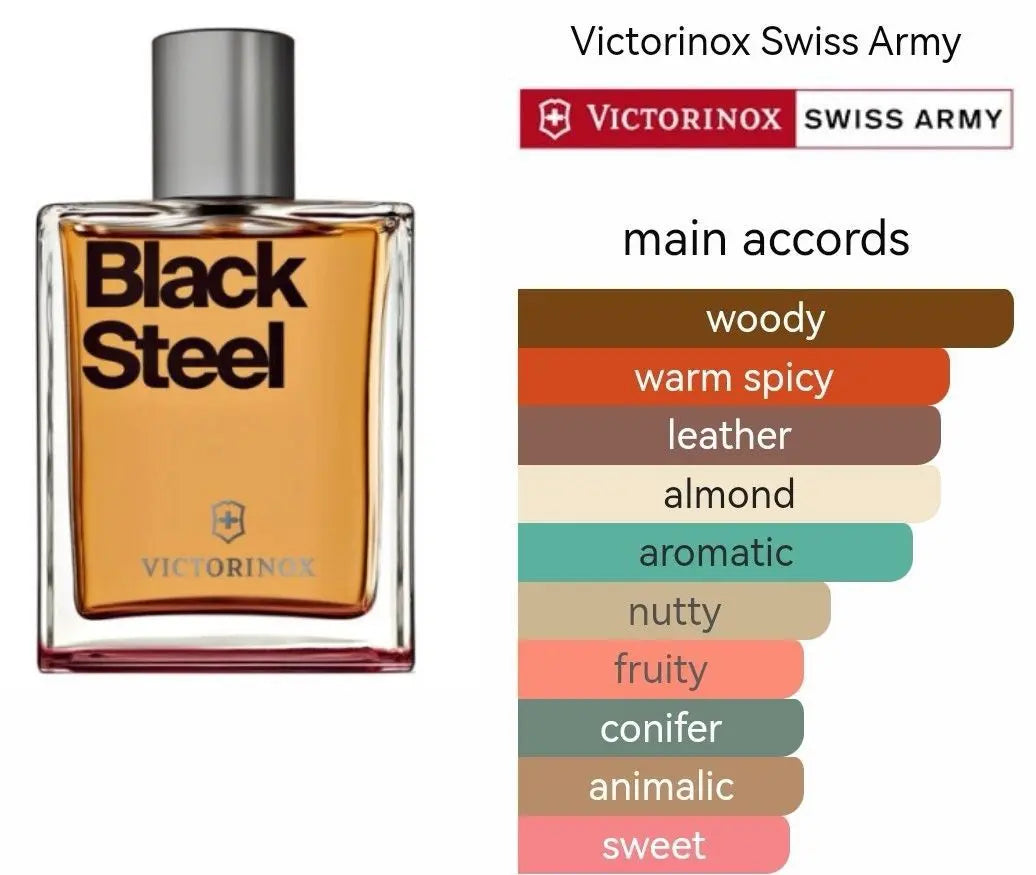 Swiss Army Black Steel EDT para hombre 100 ml - Aromática CR