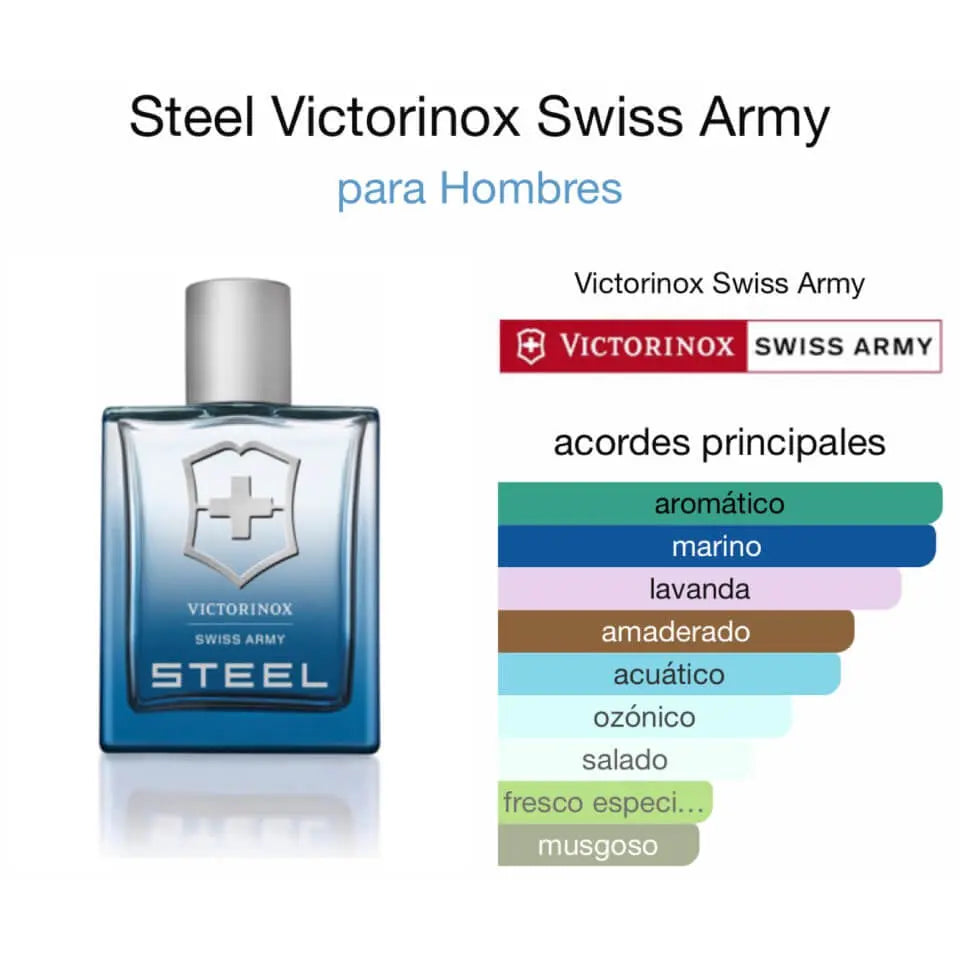 Swiss Army Steel EDT para hombre 100 ml - Aromática CR