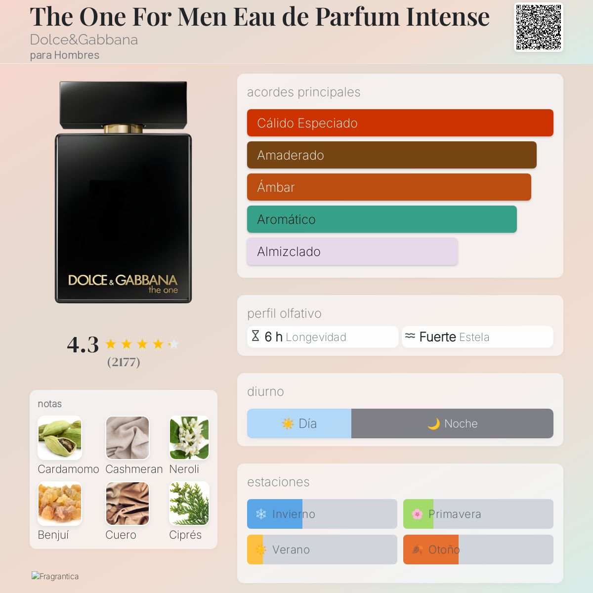 The One For Men Eau de Parfum Intense - Aromática CR
